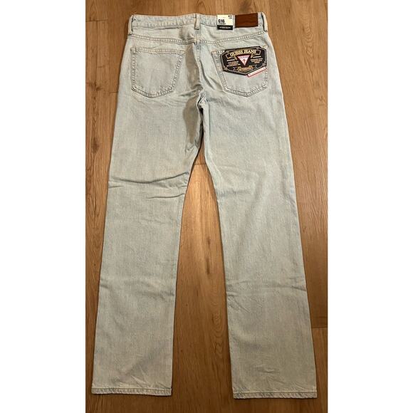 NWT Y2K GUESS JEANS Men's G16 Straight Leg Light Wash Denim Jeans - Size 34x34 - Picture 3 of 7